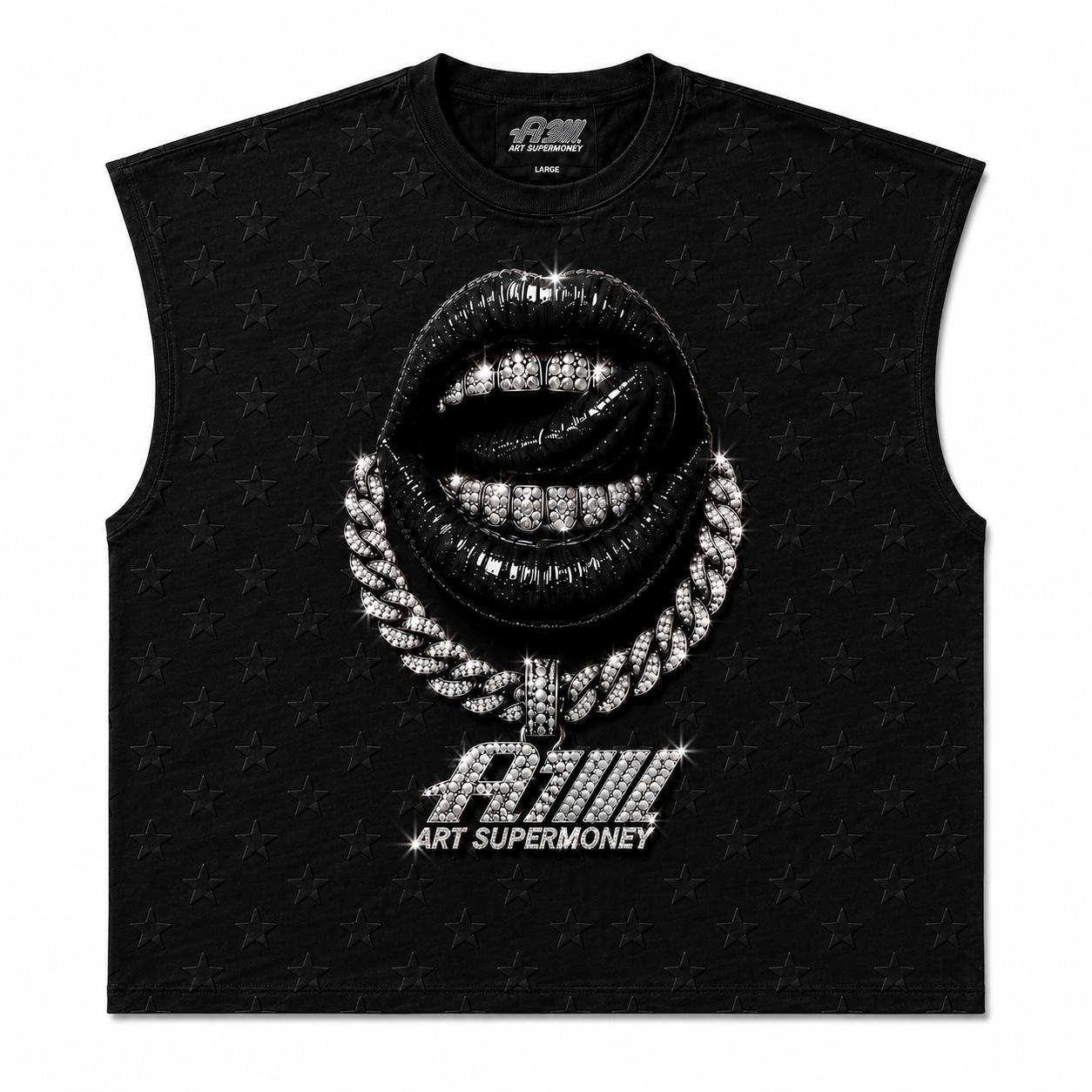 TEE SMANICATA GRILLZ BLACK LIPS